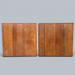 A near pair of oak occasional tables attributed to Liberty & Co.